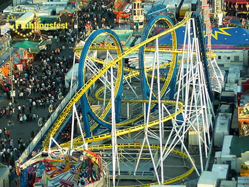 Achterbahn Teststrecke mit Doppel-Looping